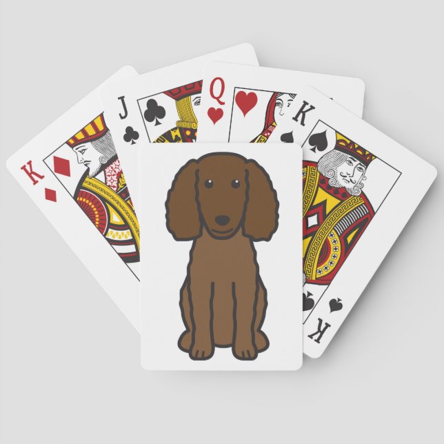 American Water Spaniel Dog Cartoon Poker Cards (Back)
