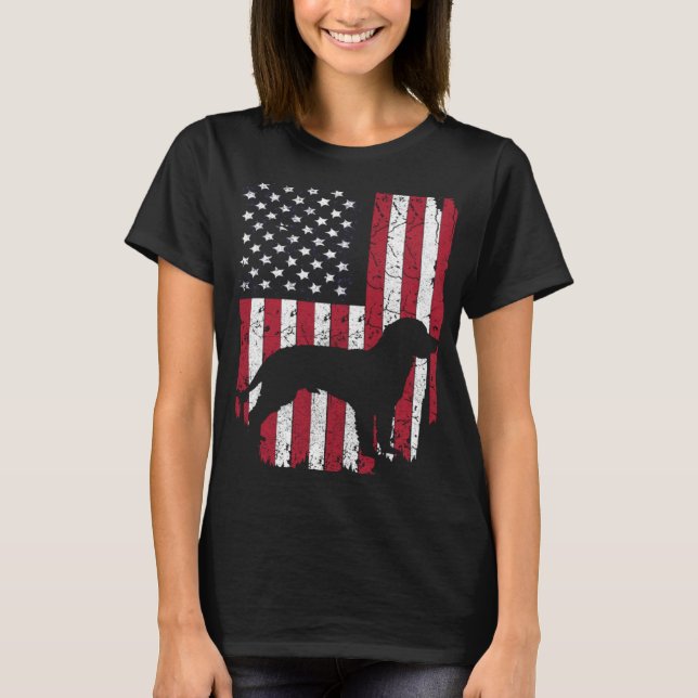 American Water Spaniel Dog Mom Dad  4th Of July US T-Shirt (Front)