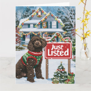 American Water Spaniel Festive Realtor Christmas Card
