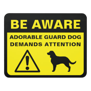 American Water Spaniel Funny Guard Dog Warning Door Sign