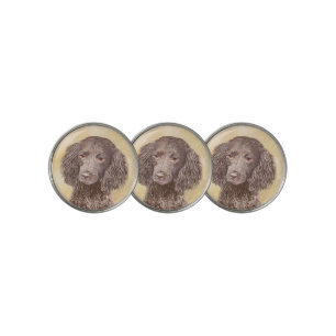 American Water Spaniel Painting - Original Dog Art Golf Ball Marker