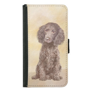 American Water Spaniel Painting - Original Dog Art Samsung Galaxy S5 Wallet Case