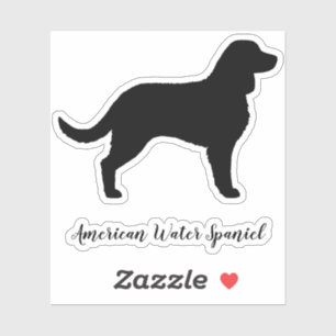 American Water Spaniel Silhouette Dog Breed Vinyl Sticker