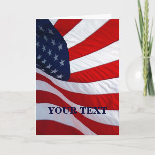 American Waving Flag Greeting Card