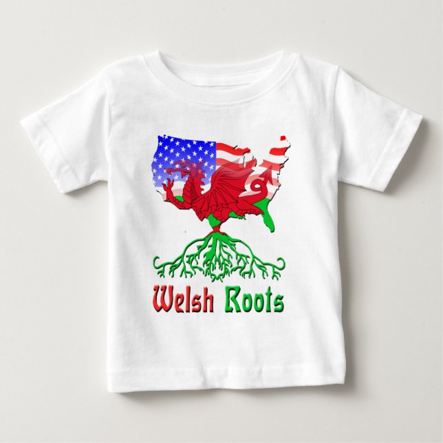 American Welsh Roots Baby T-Shirt (Front)