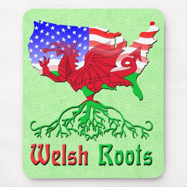 American Welsh Roots Mousemat Mouse Pad (Front)