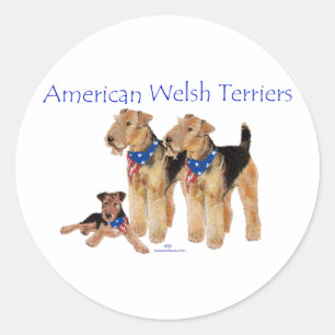 American Welsh Terriers Classic Round Sticker