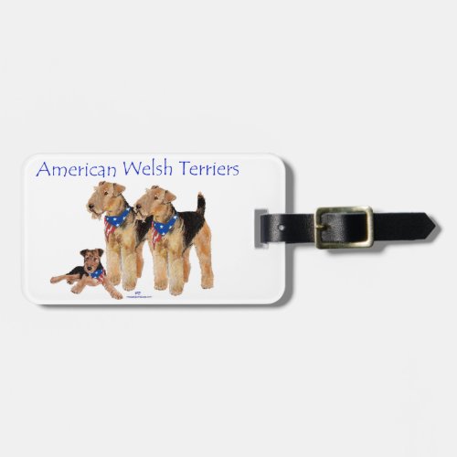 American Welsh Terriers Luggage Tag