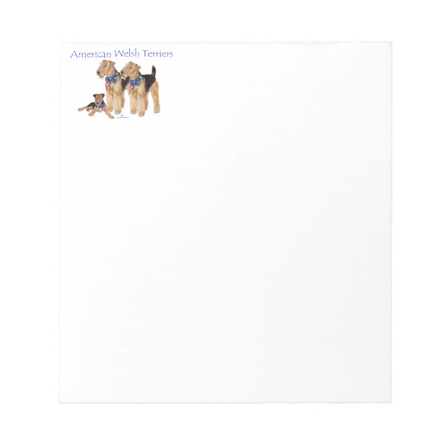 American Welsh Terriers Notepad (Front)