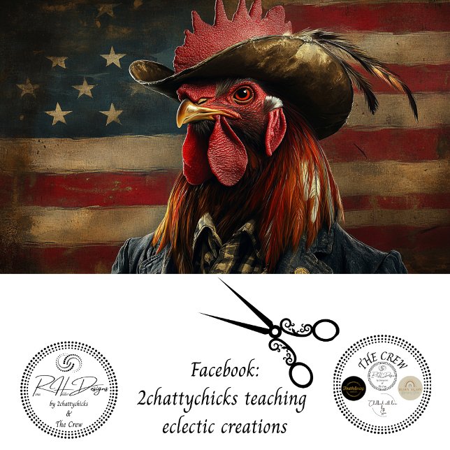 American Western Rooster Named Ruster 250th USA  Tissue Paper (Creator Uploaded)