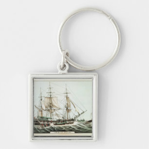 American Whaler, engraved by Nathaniel Currier Keychain