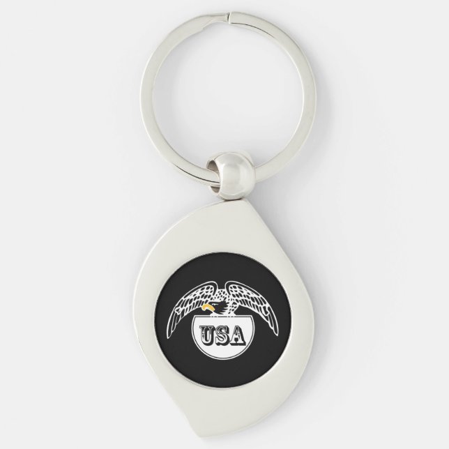American White Eagle Keychain (Front)