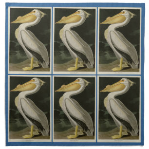 American White Pelican, Audubon's Birds of America Cloth Napkin