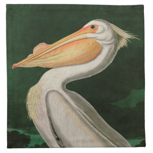 American White Pelican Birds of America Audubon Cloth Napkin