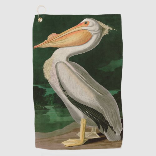 American White Pelican Birds of America Audubon Golf Towel