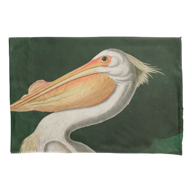 American White Pelican Birds of America Audubon Pillow Case (Front)