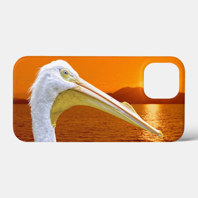 American White Pelican sunset in Corfu  Case-Mate iPhone Case (Back (Horizontal))