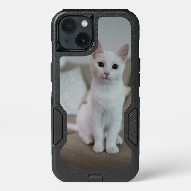 American white shorthair cat otterbox iPhone case (Back)