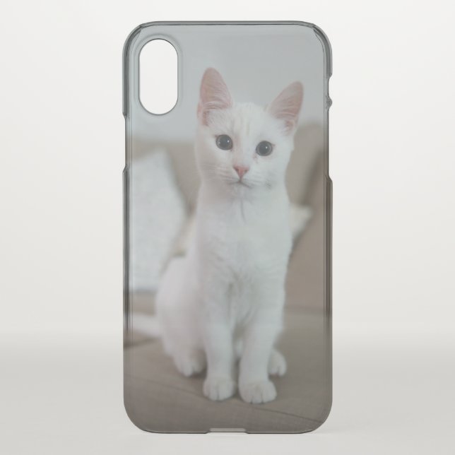 American white shorthair cat uncommon iPhone case (Back)