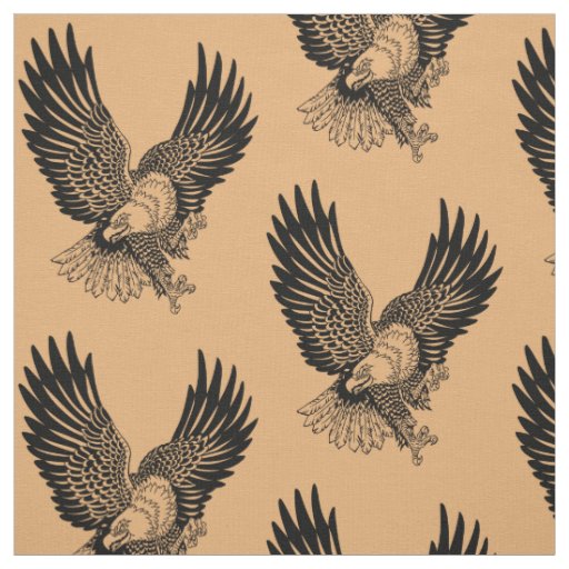 American whitehead bald eagle in the flight fabric