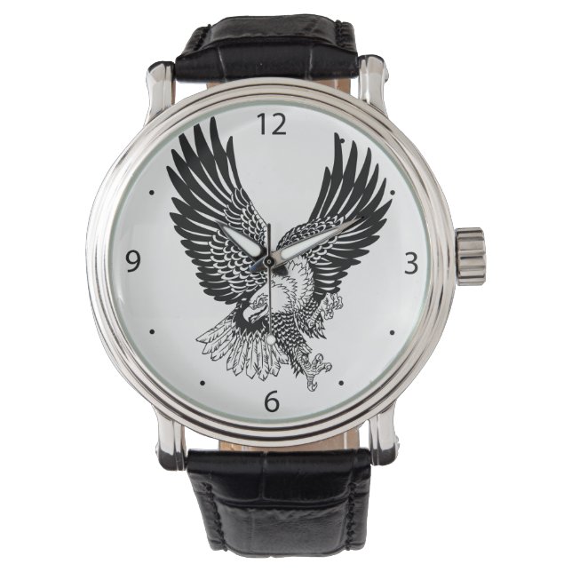 American whitehead bald eagle in the flight keycha watch (Front)