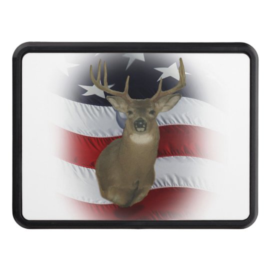 American Whitetail Deer Hunter Trailer Hitch Cover