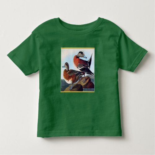 American Widgeon ducks on a rock Toddler T_shirt