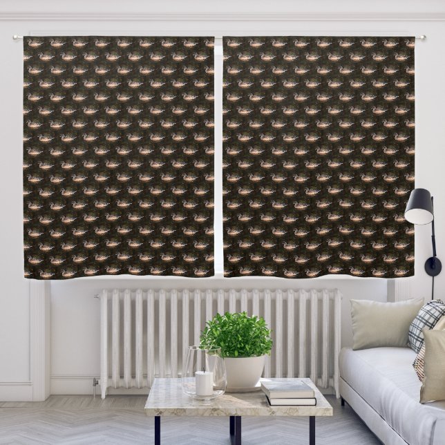 American Wigeon Duck Hen Blackout Curtains (Living Room)