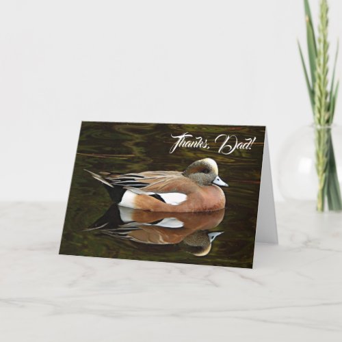 American Wigeon Nature Photo Fathers Day Card