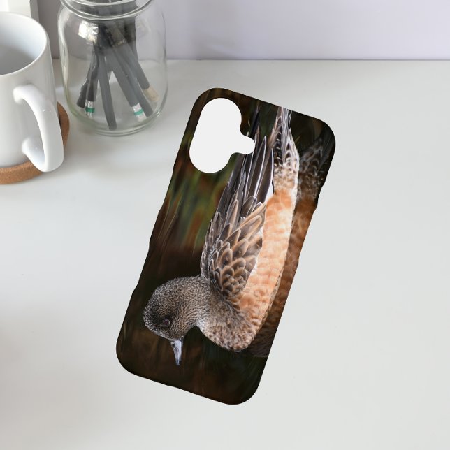 American Wigeon on Pond Wildlife Photo iPhone Case (In Situ)