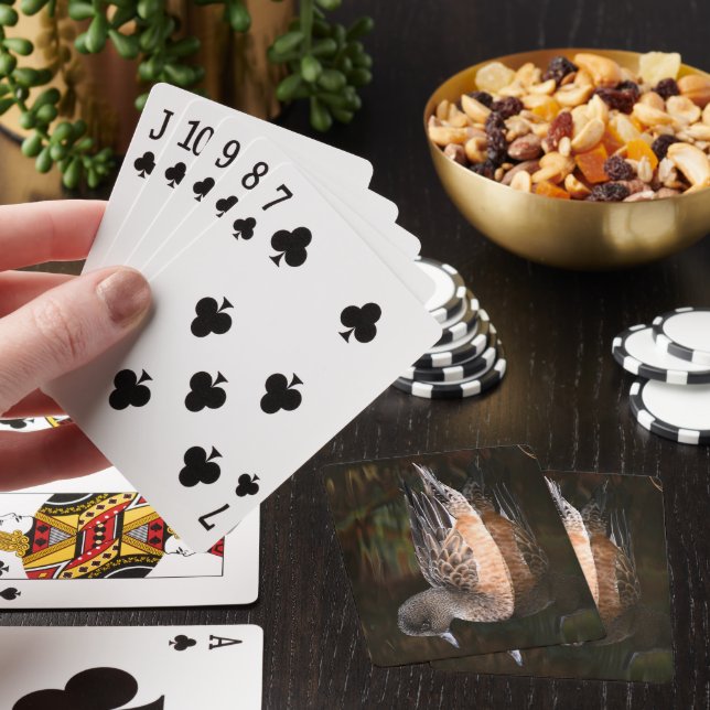 American Wigeon on Pond Wildlife Photo Poker Cards (In Situ)