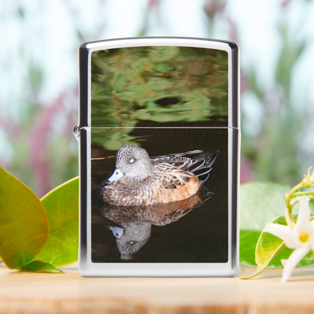 American Wigeon Wildlife Photo Zippo Lighter (On Table)