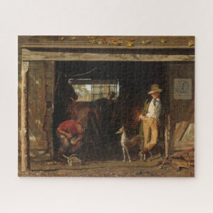 American Wild West Blacksmith and Cowboy Jigsaw Puzzle