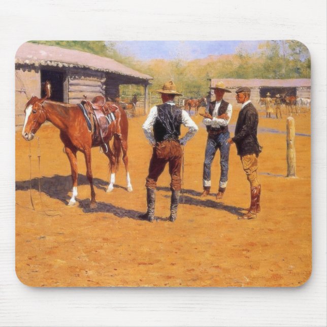 American Wild West Polo Ponies Mouse Pad (Front)