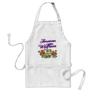 American Wildflower Patriotic Flowers Apron
