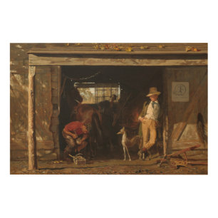 American WildWest Blacksmith and Cowboy Wood Wall Art
