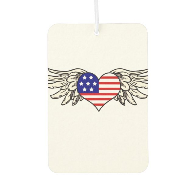 American Winged Heart Air Freshener (Front)