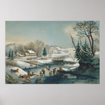 American Winter Scenes - F Palmer Fine Art Poster