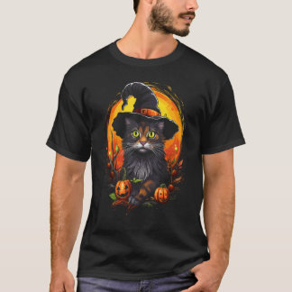 American Wirehair Cat Halloween Graphic Tees for M