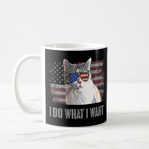 American Wirehair Cat I Do What I Want Retro USA F Coffee Mug