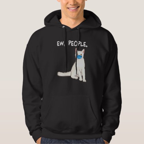 American Wirehair Ew People  Cat Wearing Face Mask Hoodie