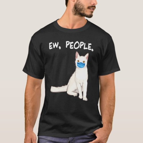 American Wirehair Ew People  Cat Wearing Face Mask T_Shirt