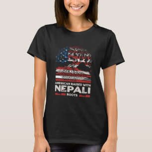 American with Nepali Roots Patriotic Nepal Patriot T-Shirt