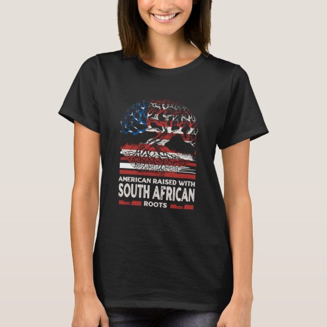 American with South African Roots Patriotic T-Shirt (Front)