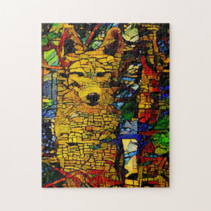 American wolf in photo beauty puzzle fun