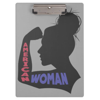 American Woman dark gray Clipboard