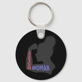 American Woman dark gray Keychain