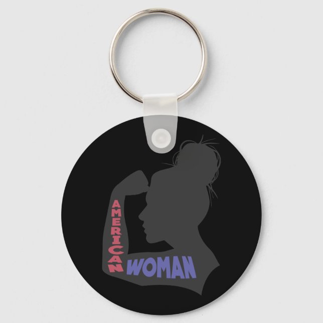 American Woman dark gray Keychain (Front)
