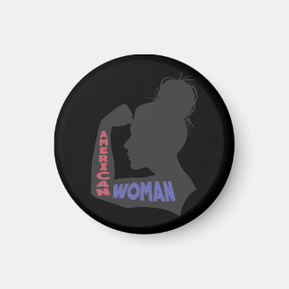 American Woman dark gray Magnet