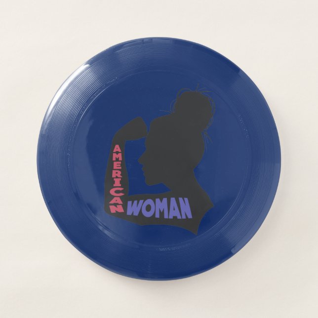 American Woman dark gray Wham-O Frisbee (Front)